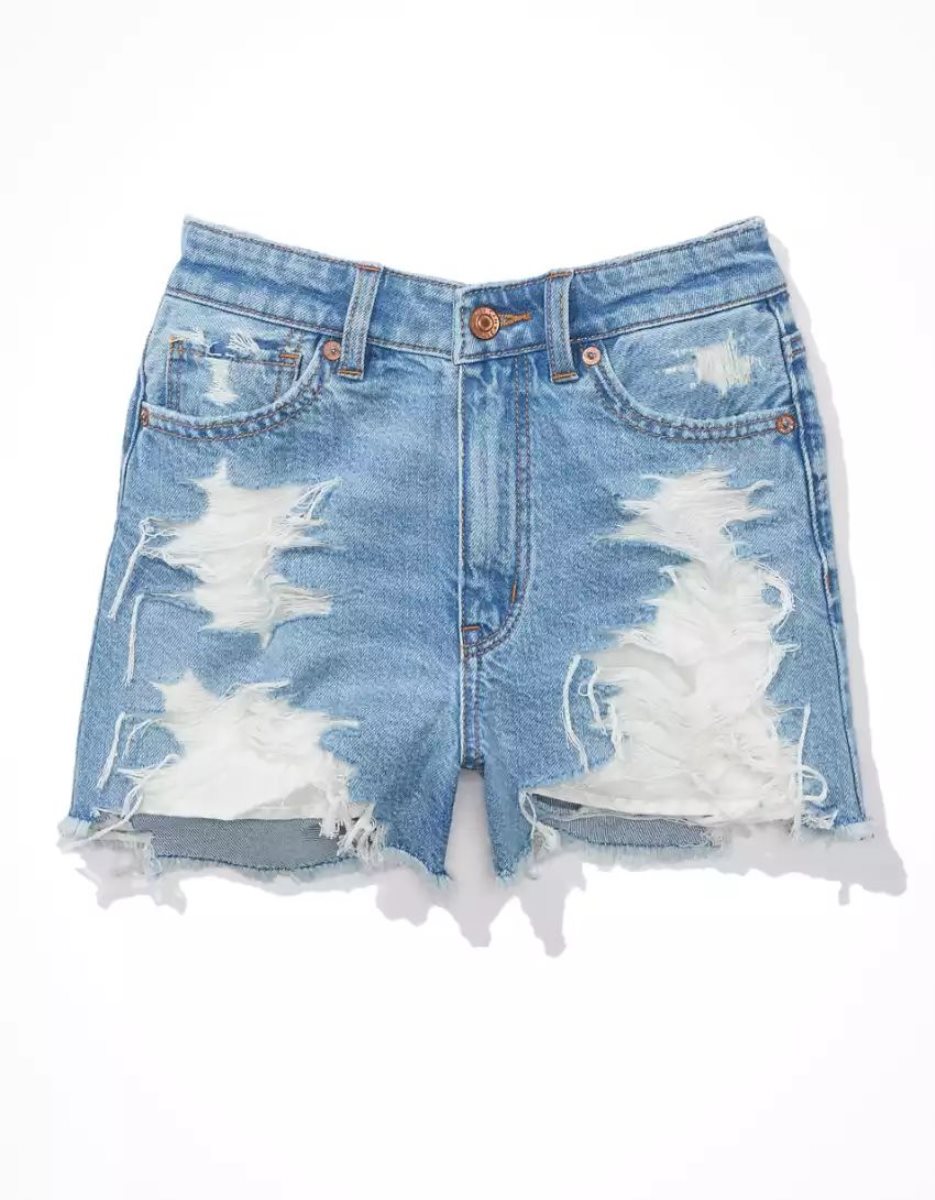 Shorts American Eagle AE Strigid Denim Mom Multicolore Femme | TPE-61540079